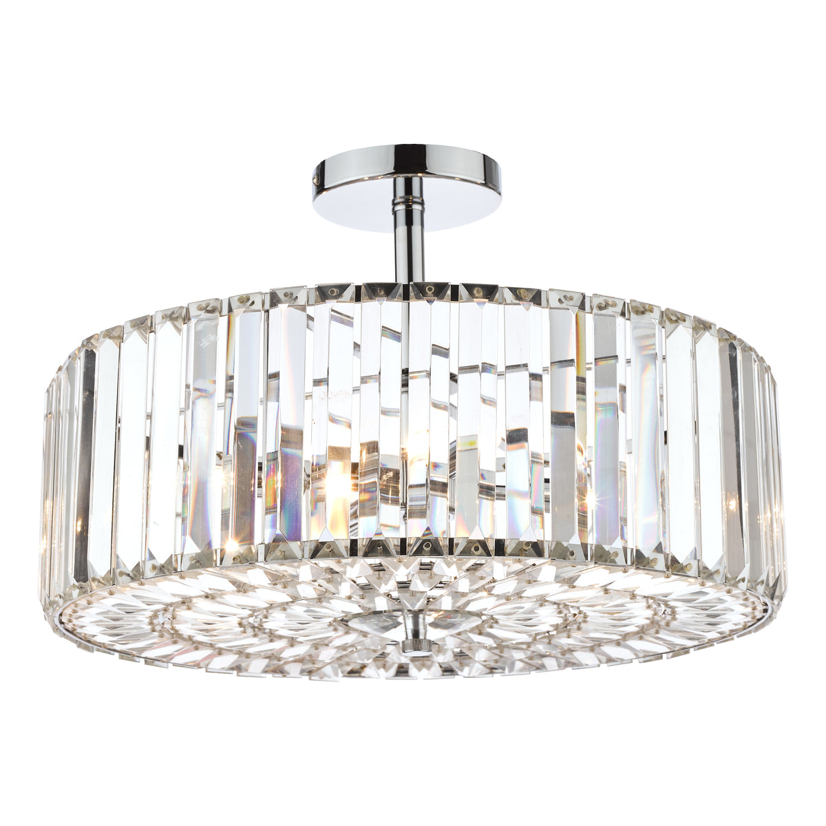 Laura Ashley LA3649007-Q Fernhurst Polished Chrome 4 Light Semi Flush