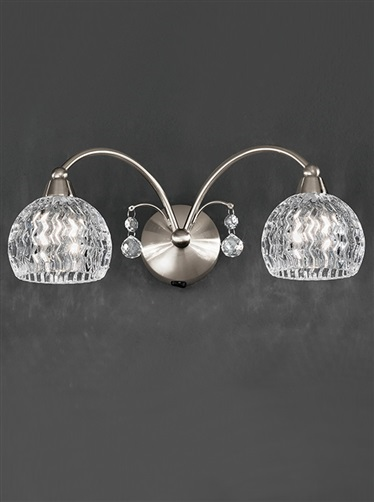 Franklite FL2295/2 Jura Wall Light Satin Nickel