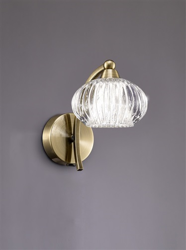 Franklite FL2336/1 Ripple Single Wall Light Bronze