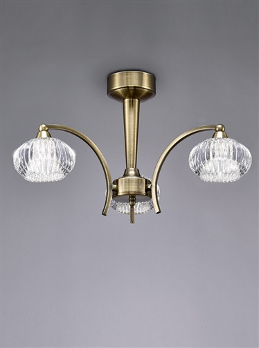 Franklite FL2336/3 Ripple 3 Light Bronze