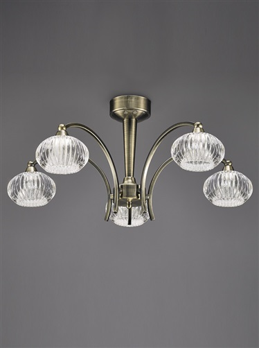 Franklite FL2336/5 Ripple 5 Light bronze