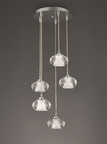 Franklite FL2344/5 Tizzy 5 Light Pendant