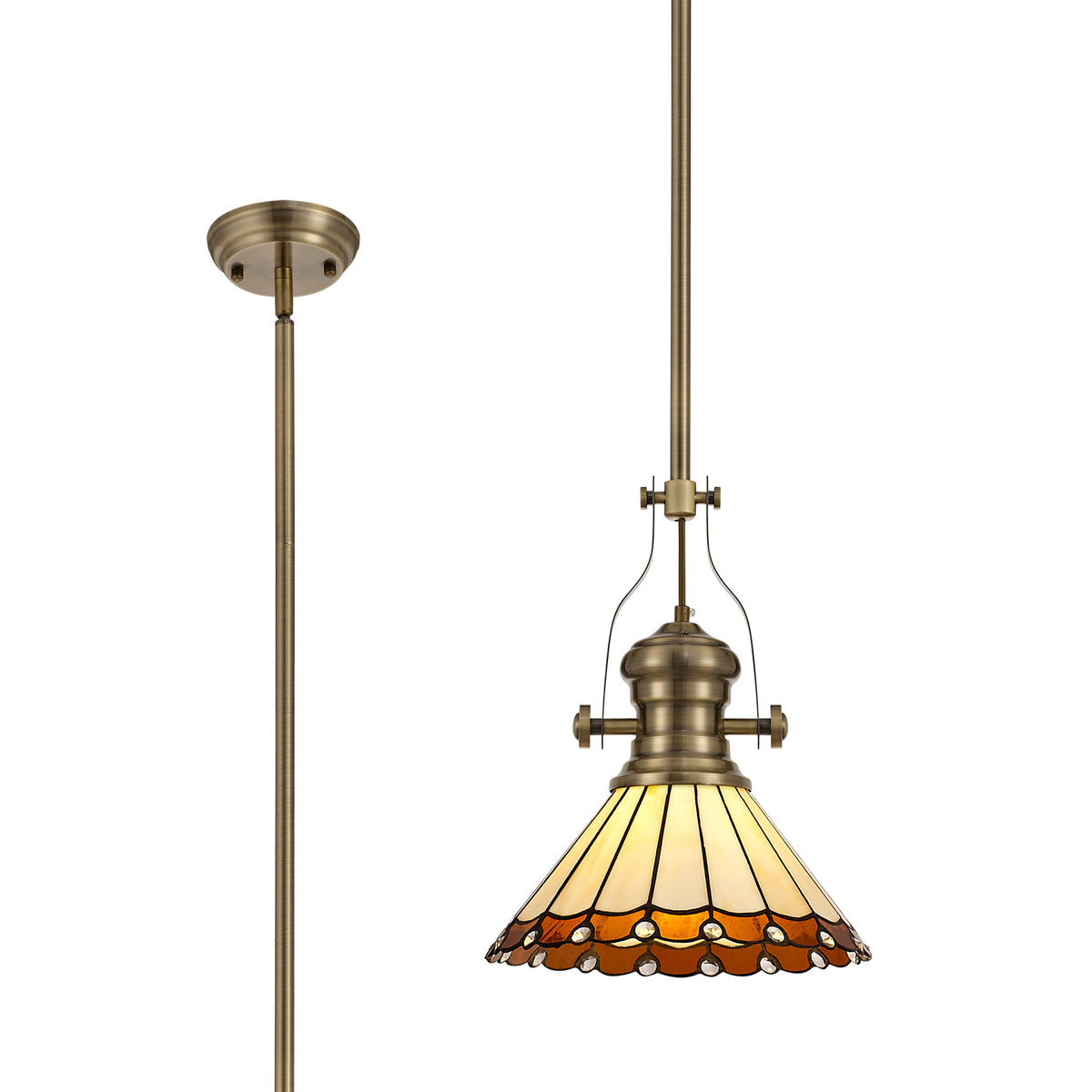 Guttenberg/Loren 1 Light Pendant  EM1540-KHSA