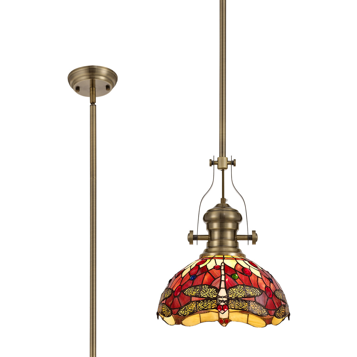 Guttenberg/Sarandon 1 Light Pendant EM7540-KHSA - EMA Lighting