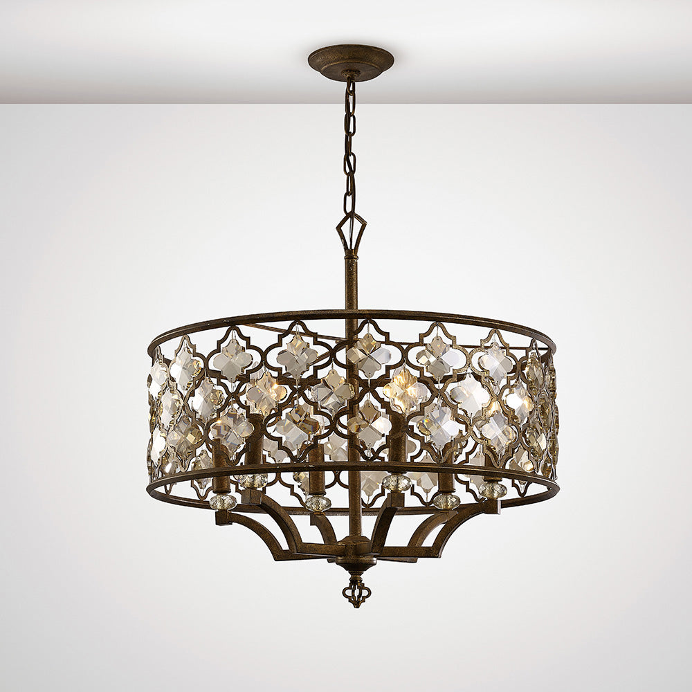 Diyas IL31696 Indie 6 Light Pendant
