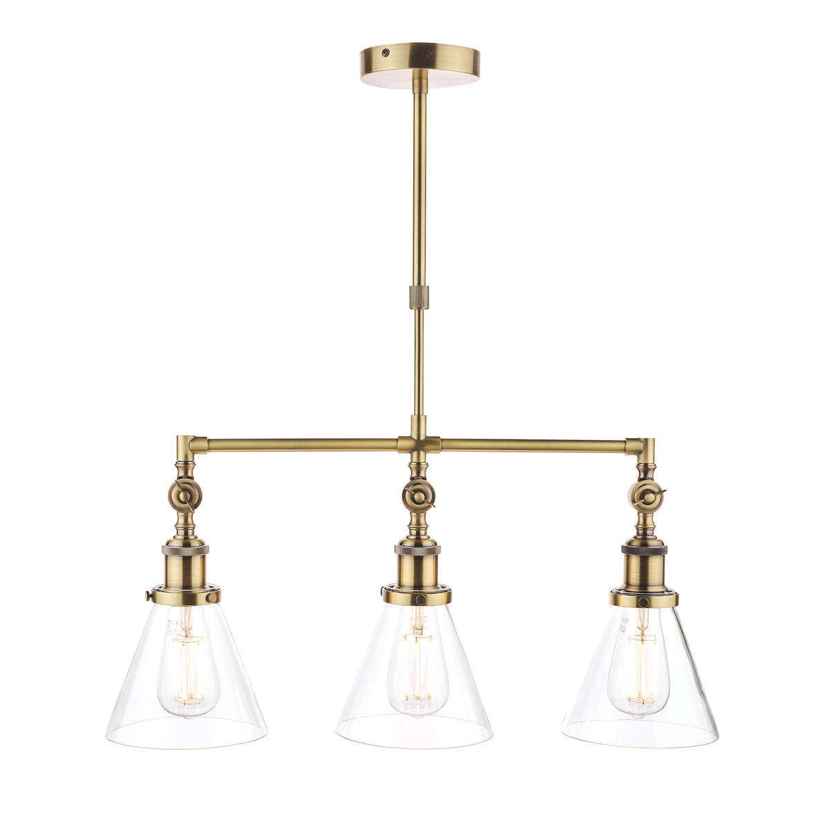 Laura Ashley LA3688629-Q Isaac 3 Light Bar Pendant Antique Brass