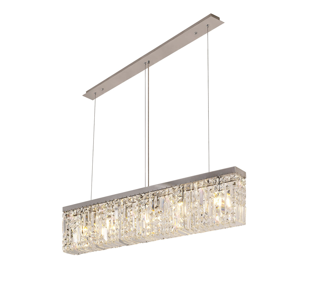 Kidman Linear Pendant Chandelier, Polished Chrome/Crystal EM9087-HSA