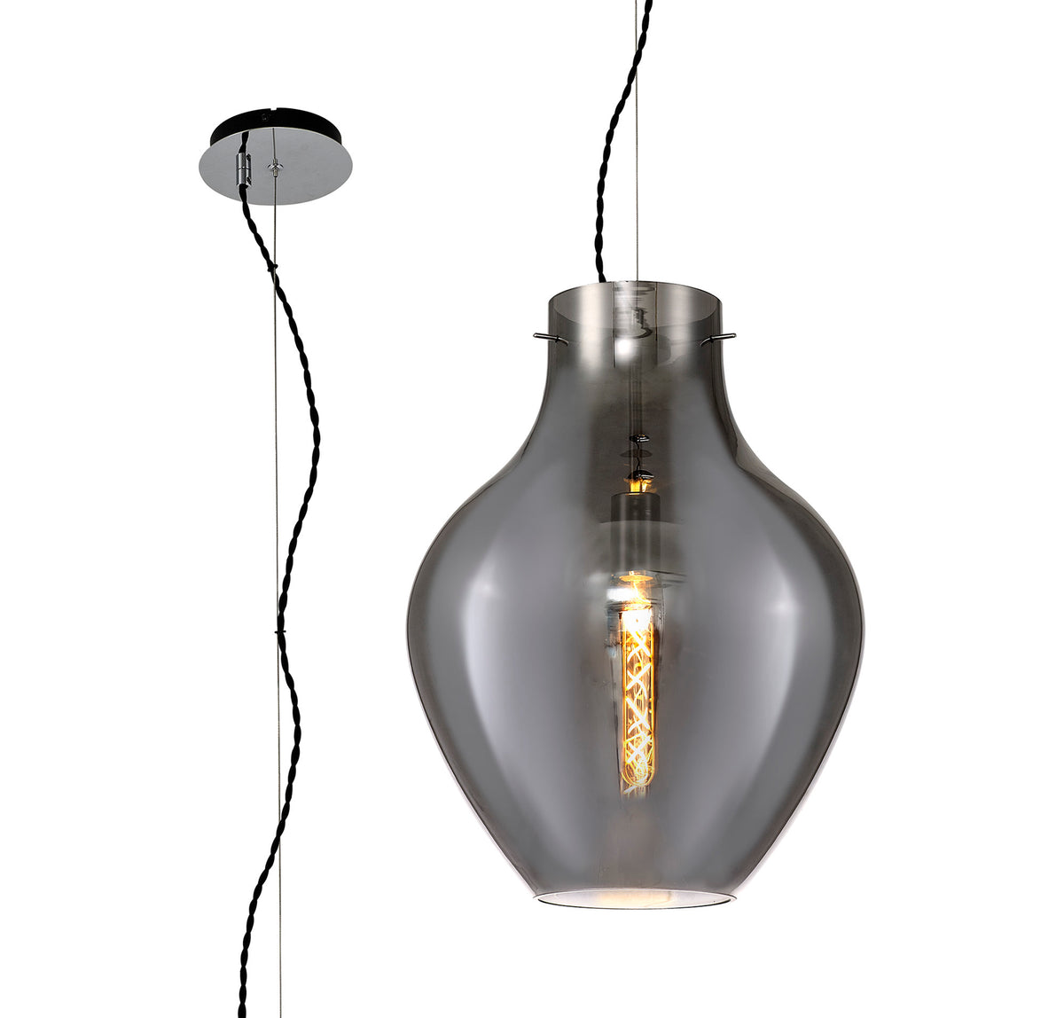 Kline Pendant 38cm Round,  EM6148-HSA