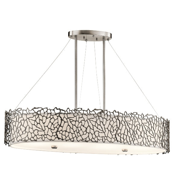 Elstead KL/SILCORAL/ISLE Kichler Silver Coral Oval Island Pendant