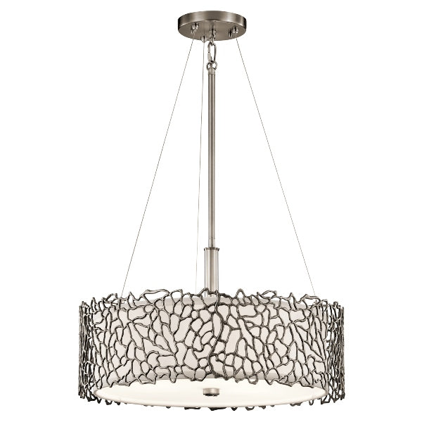 Elstead KL/SILCORAL/P/A Kichler Silver Coral Duo-Mount Pendant