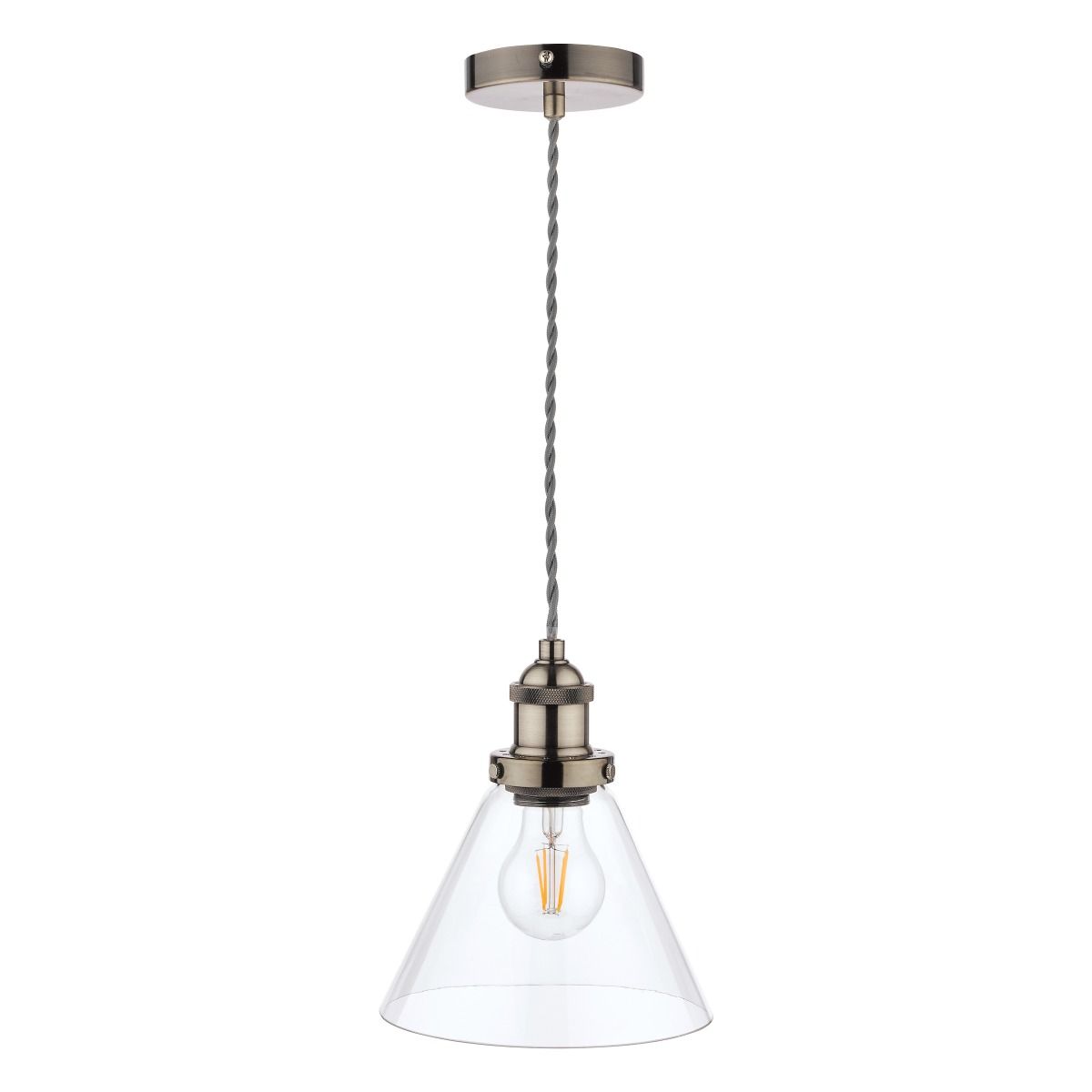 Laura Ashley LA3727729-Q Isaac Pendant Satin Nickel