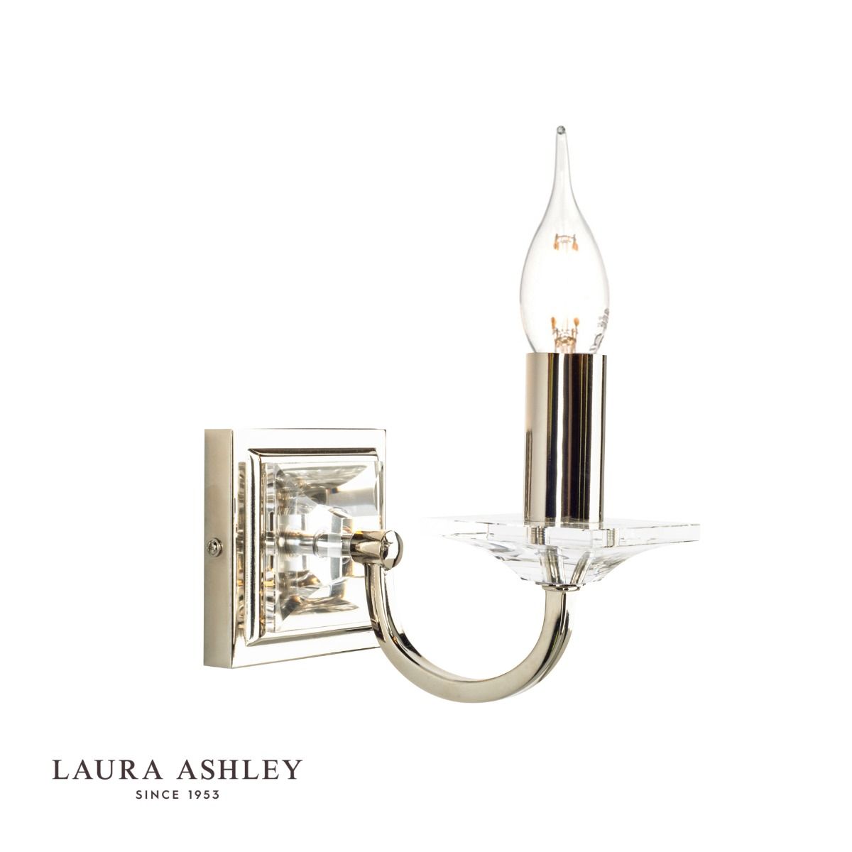Laura Ashley LA3727751-Q Carson Wall Light Polished Nickel
