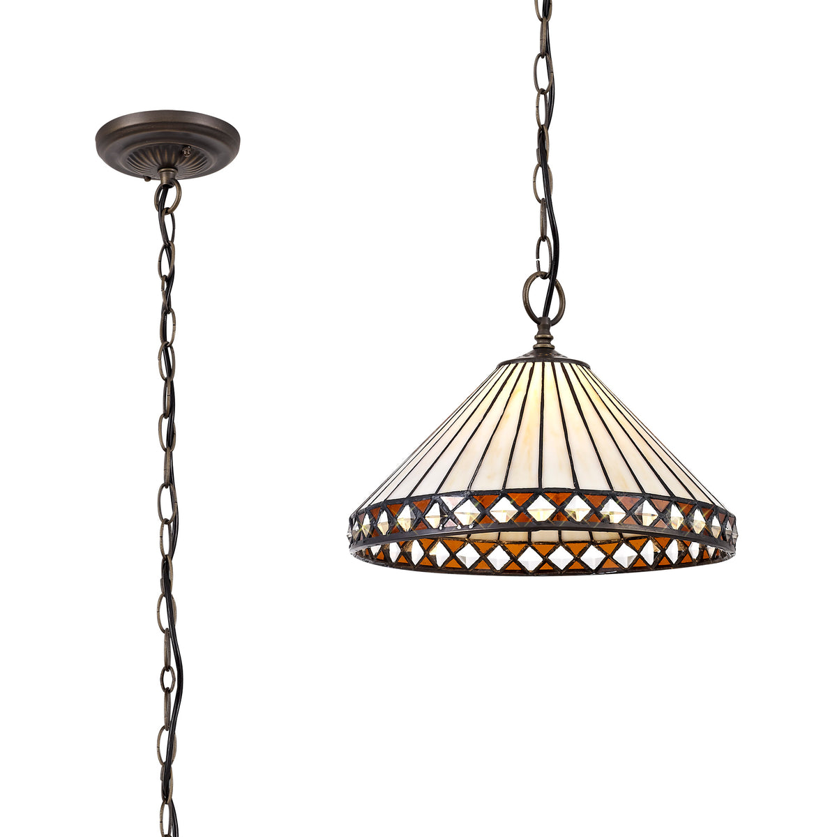Lincoln 1 Light Downlighter Pendant EM0220-KHSA