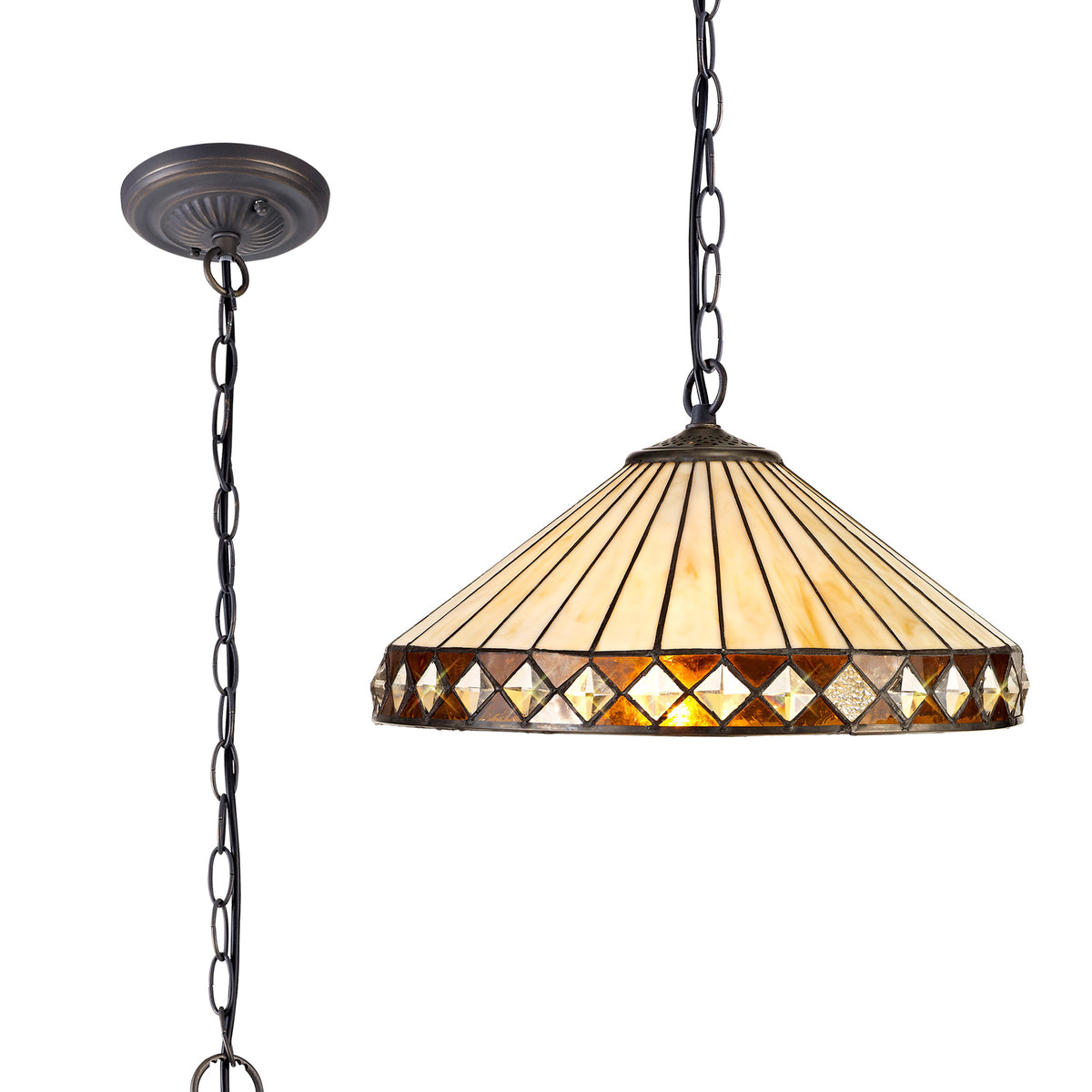Lincoln 1 Light Downlighter Pendant  EM0320-KHSA