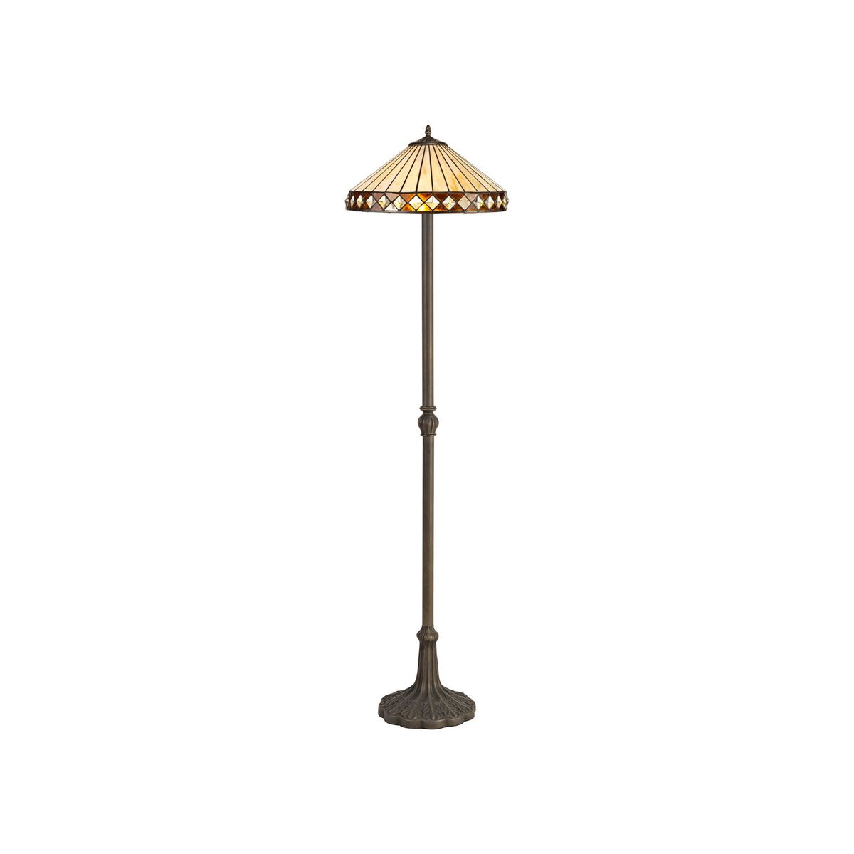 Lincoln 2 Light Leaf Design Floor Lamp EM6320-KHSA