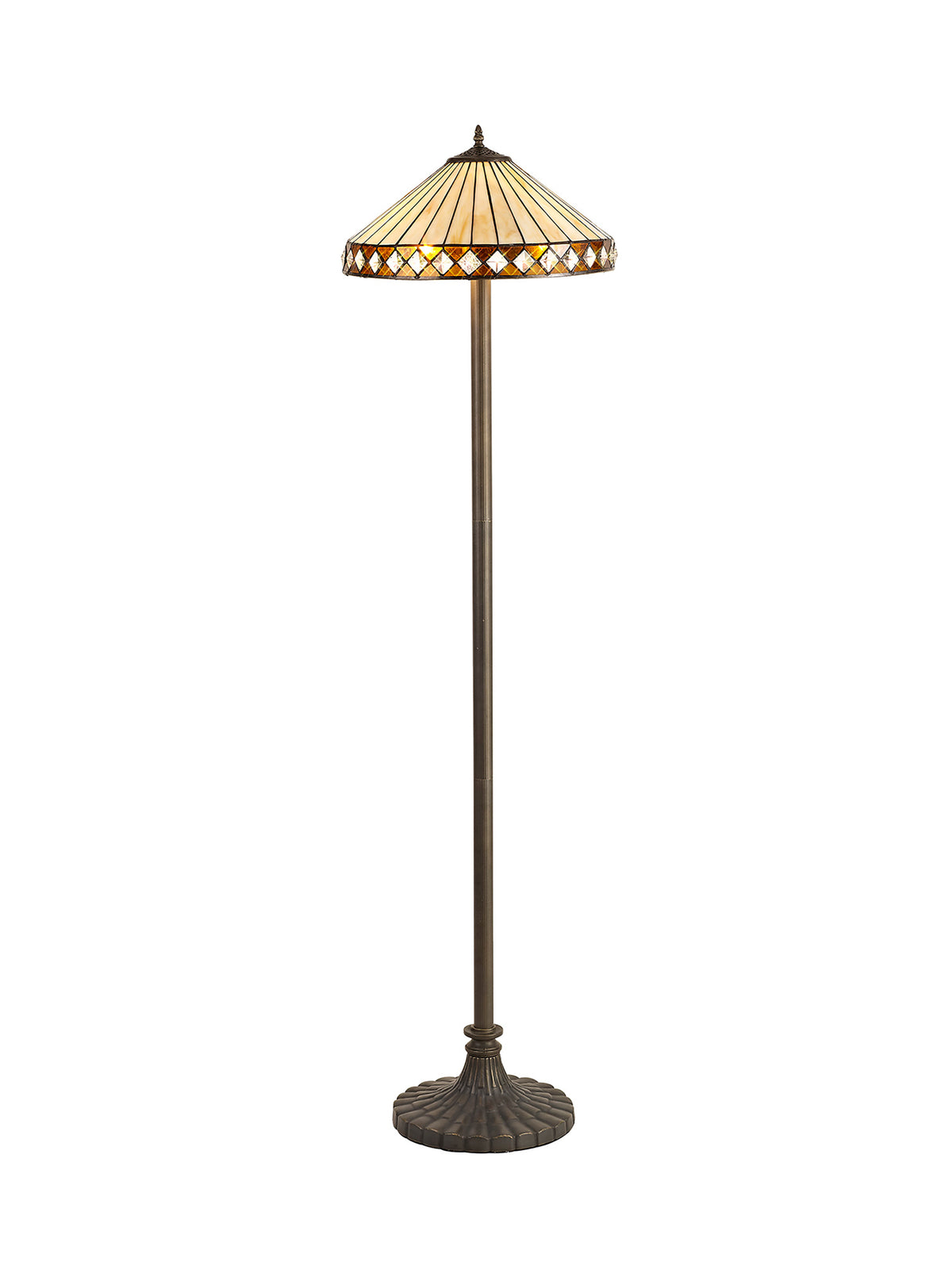 Lincoln 2 Light Stepped Design Floor Lamp  EM7320-KHSA