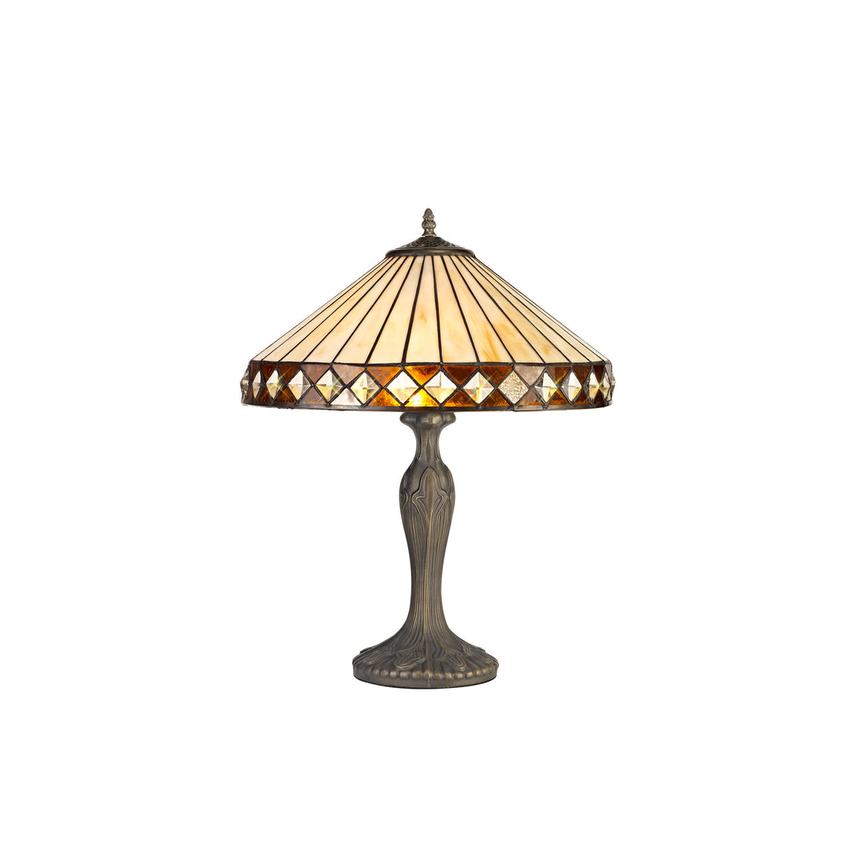 Lincoln 2 Light Curved Tiffany Table Lamp  EM8220-KHSA