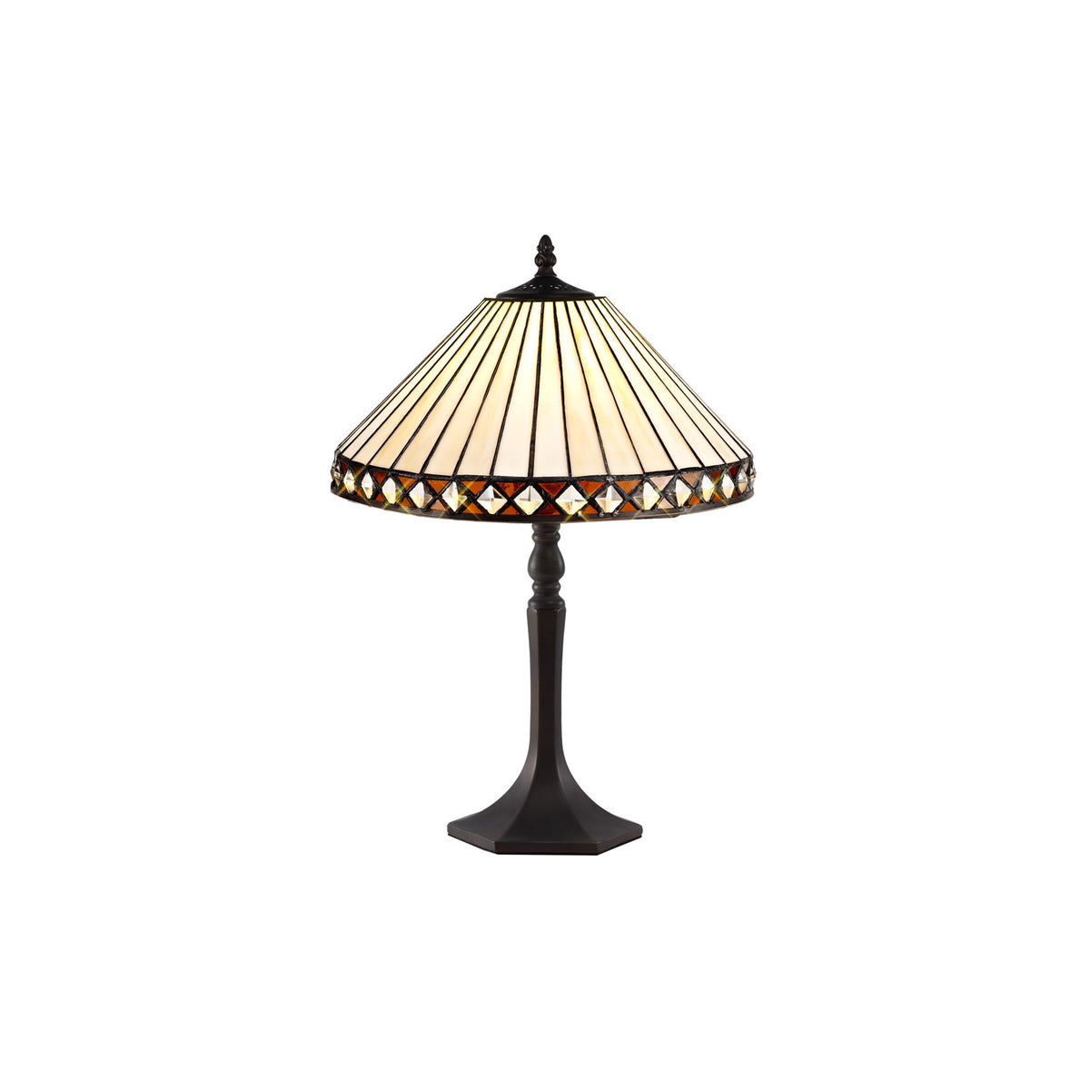 Lincoln 1 Light Octagonal Tiffany Table Lamp  EM9120-KHSA