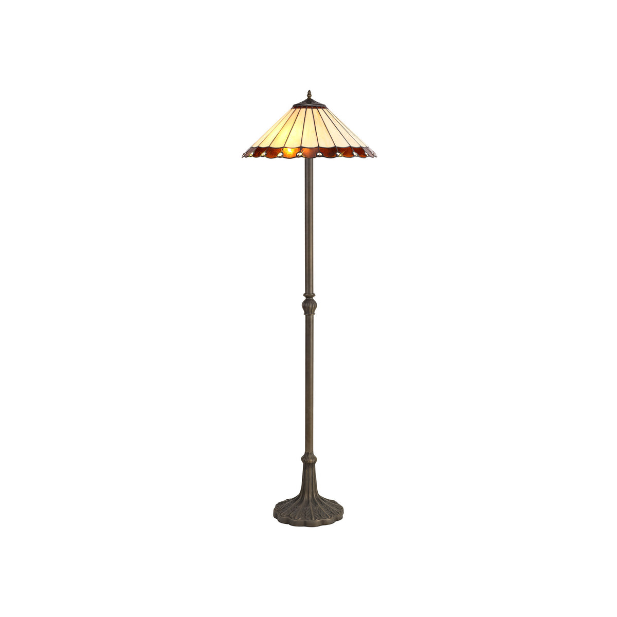 Loren 2 Light Leaf Design Floor Lamp  EM0820-KHSA