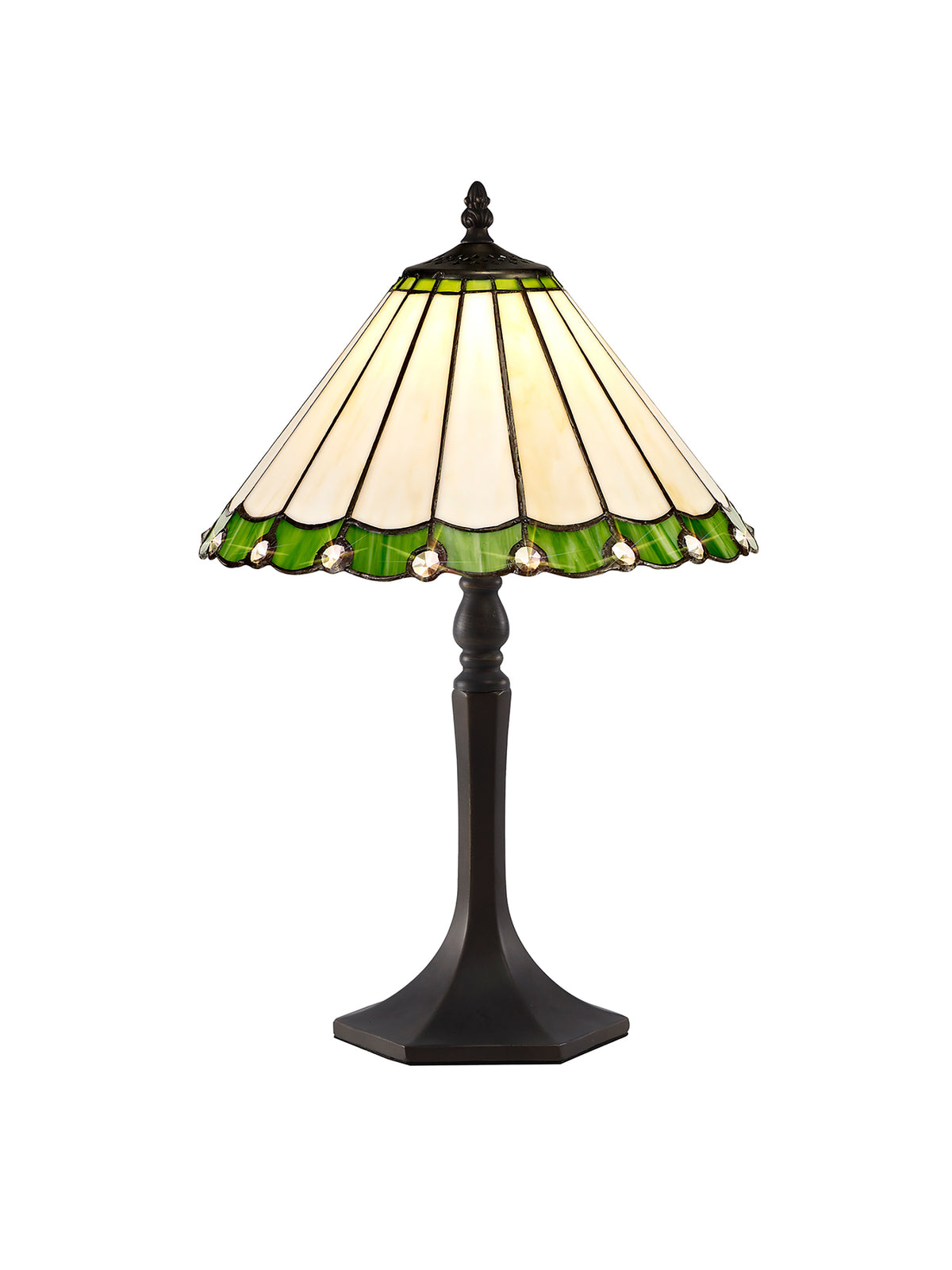 Loren 1 Light Octagonal Tiffany Table Lamp  EM1420-KHSA
