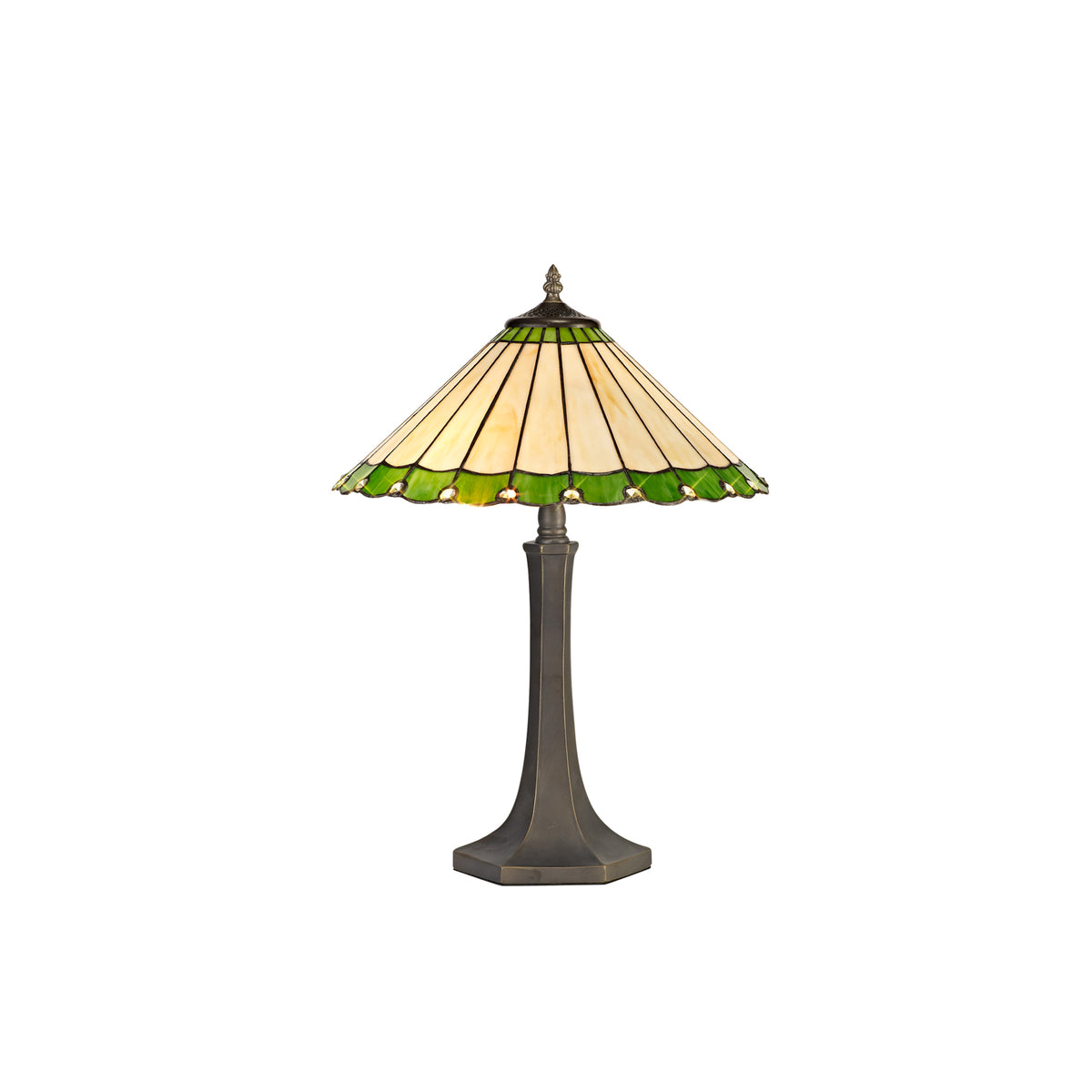 Loren 2 Light Octagonal Tiffany Table Lamp  EM1520-KHSA