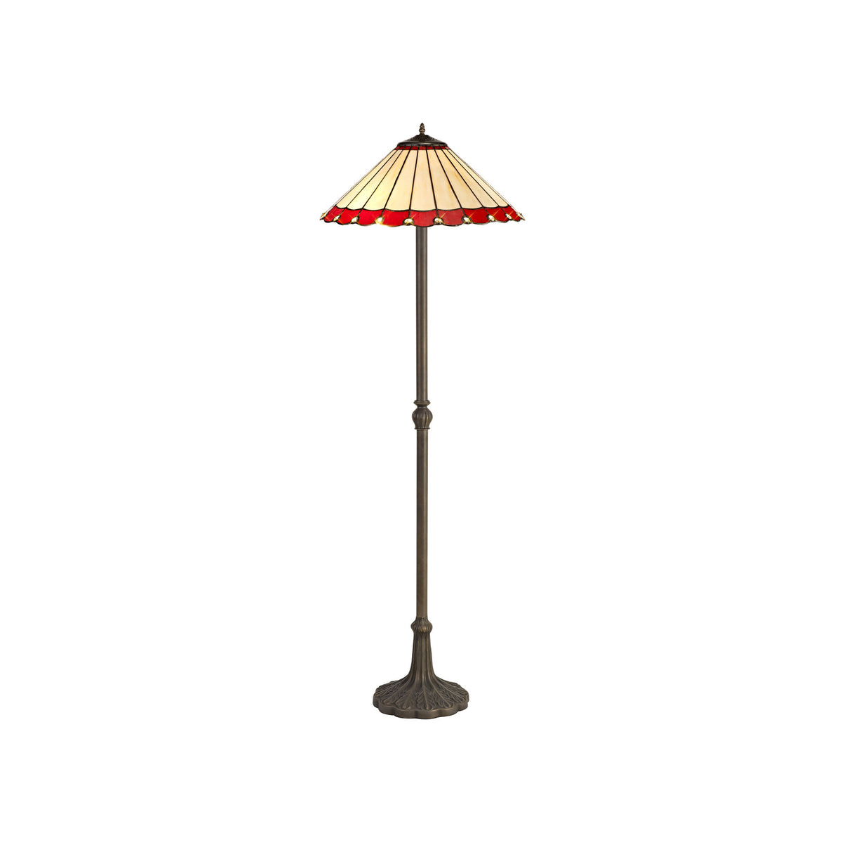 Loren 2 Light Leaf Design Floor Lamp EM2030-KHSA