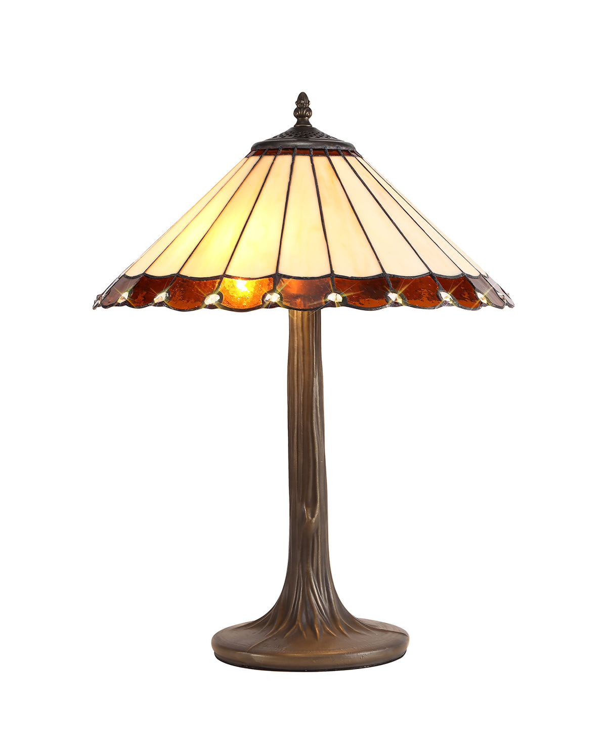 Loren 2 Light Curved Tiffany Table Lamp  EM2720-KHSA