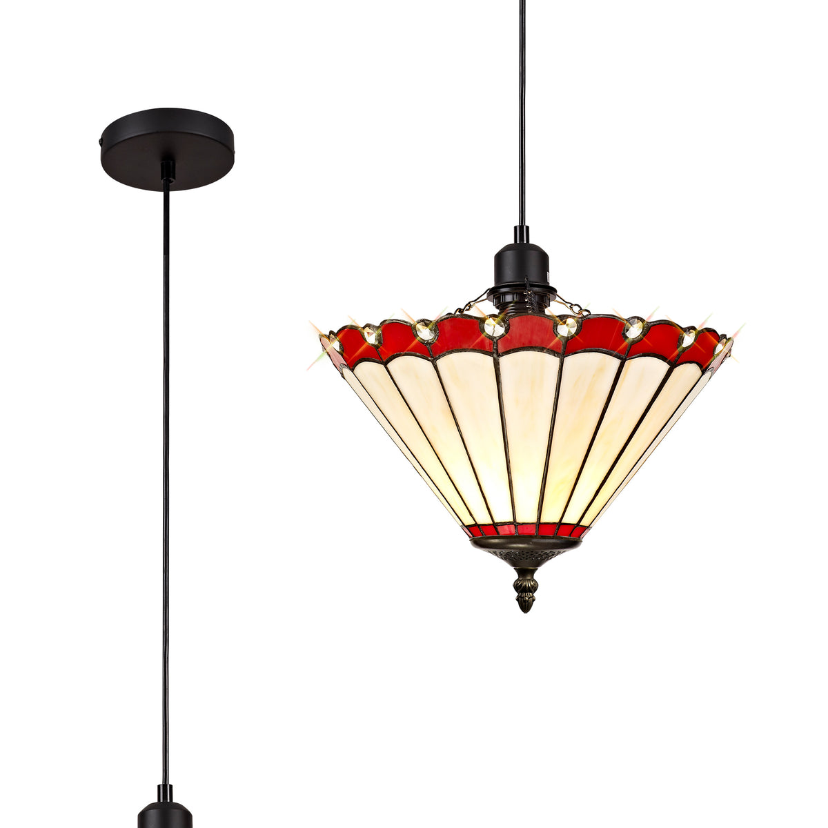 Loren 1 Light Uplighter Pendant  EM2820-KHSA
