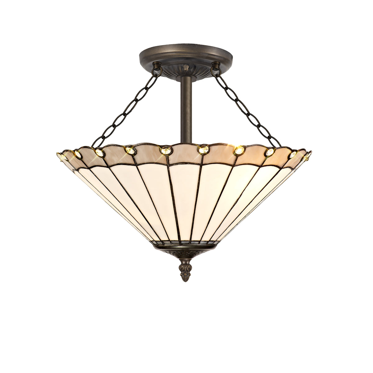 Loren 3 Light Semi Ceiling  EM3430-KHSA