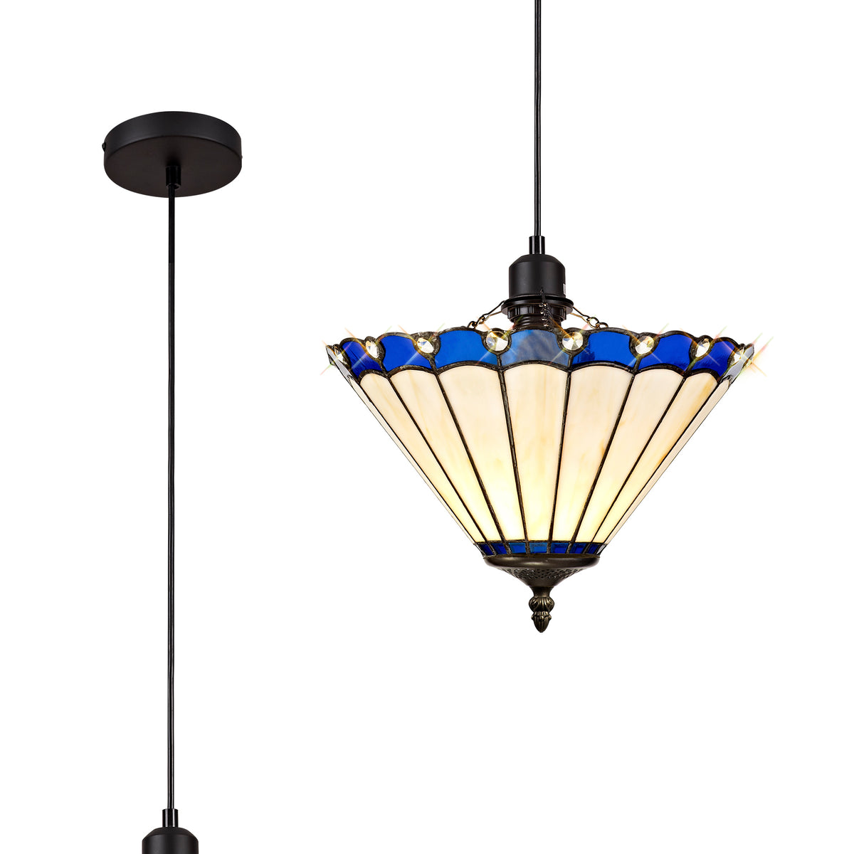 Loren 1 Light Uplighter Pendant  EM4030-KHSA