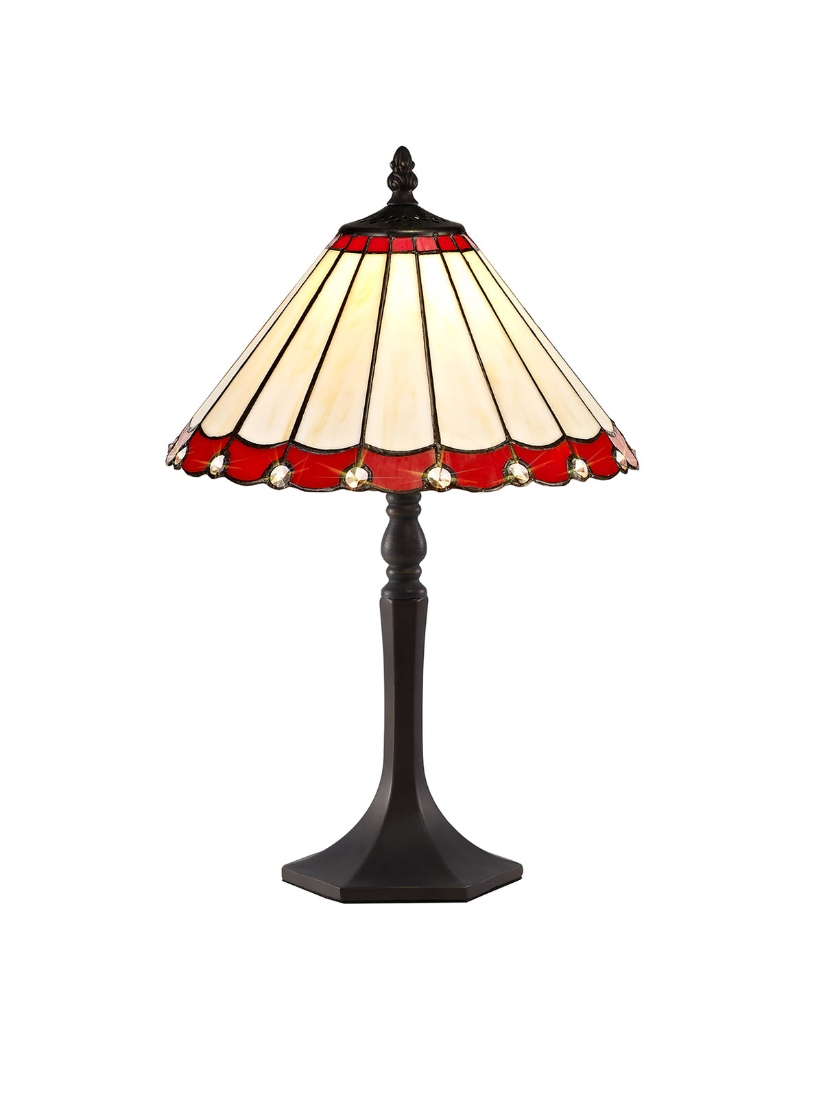 Loren 1 Light Octagonal Tiffany Table Lamp  EM5820-KHSA