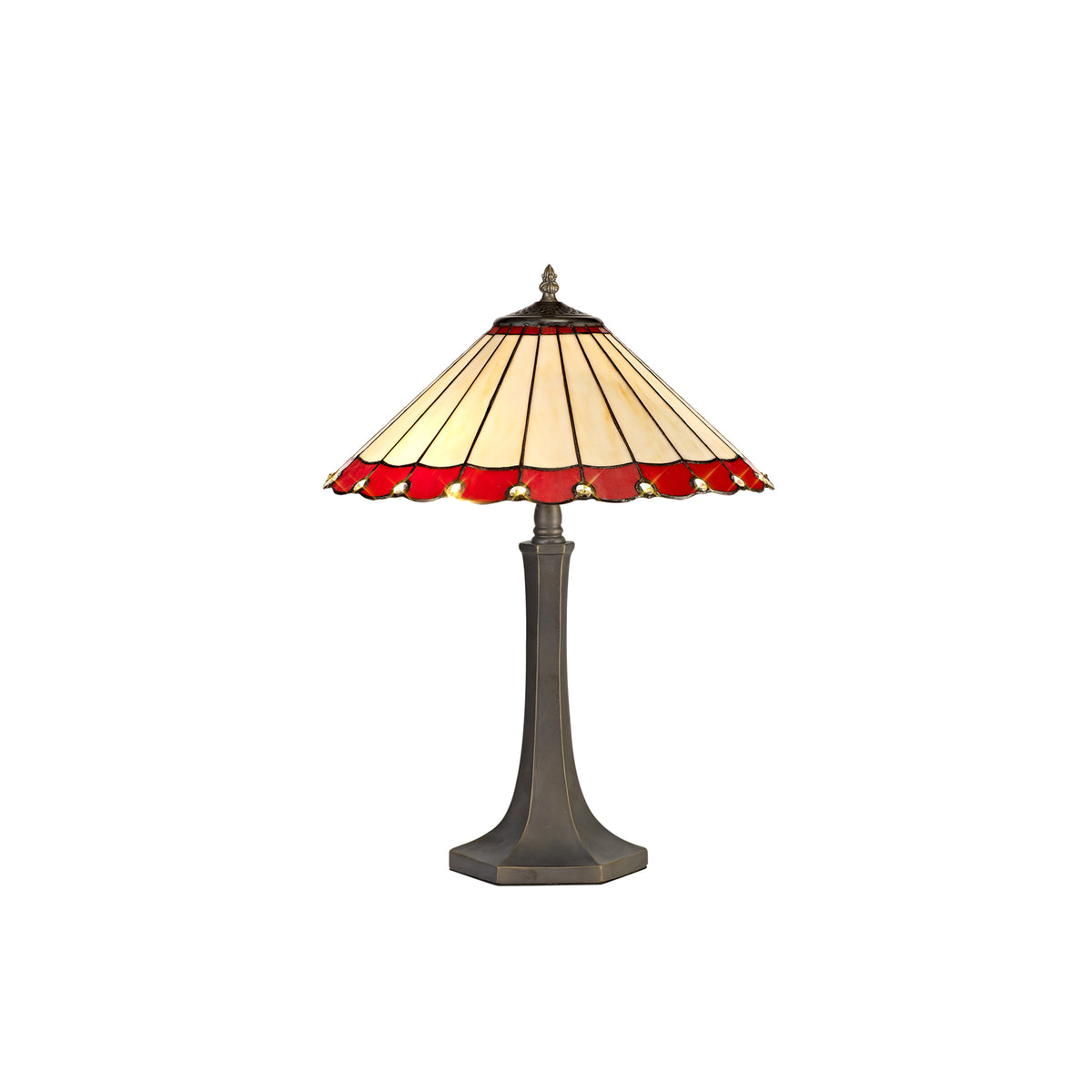 Loren 2 Light Octagonal Tiffany Table Lamp  EM5920-KHSA