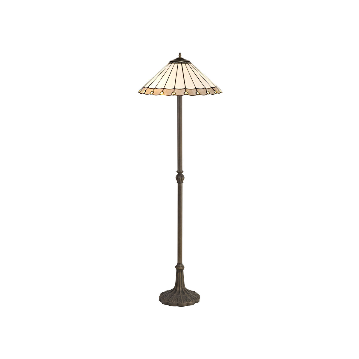 Loren 2 Light Leaf Design Floor Lamp  EM6430-KHSA