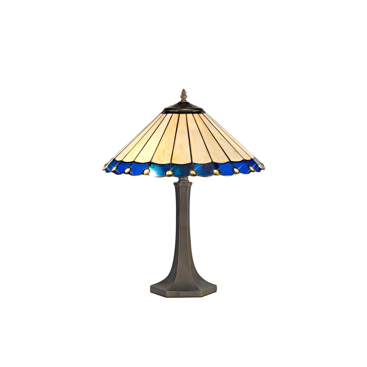 Loren 2 Light Octagonal Tiffany Table Lamp  EM7130-KHSA