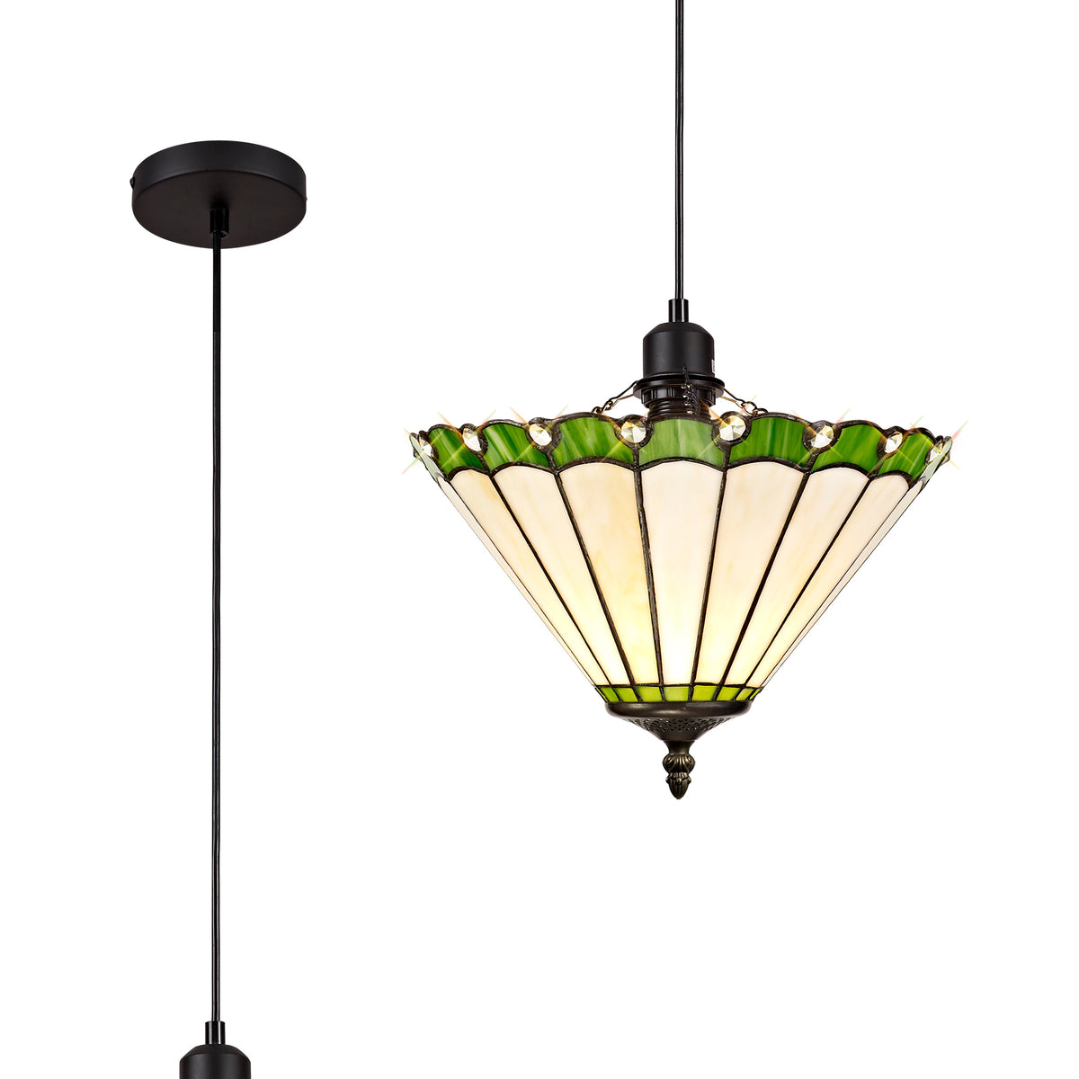 Loren 1 Light Uplighter Pendant EM8320-KHSA