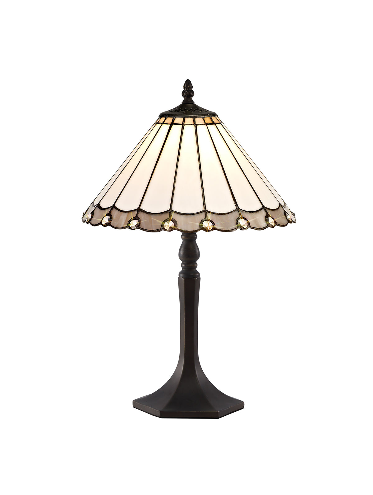 Loren 1 Light Octagonal Tiffany Table Lamp  EM9230-KHSA