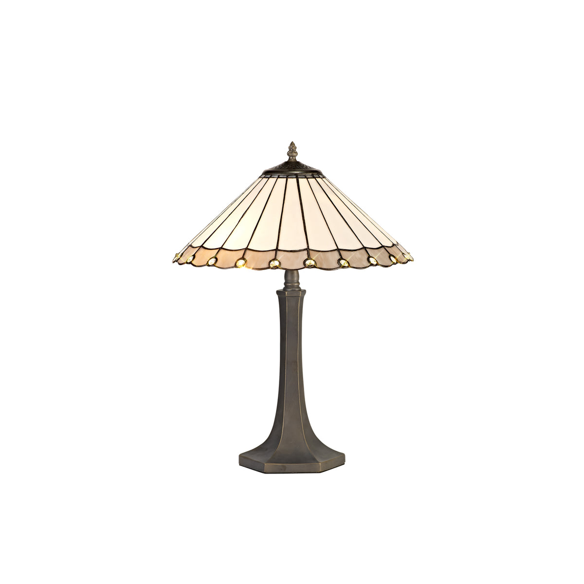 Loren 2 Light Octagonal Tiffany Table Lamp EM9330-KHSA