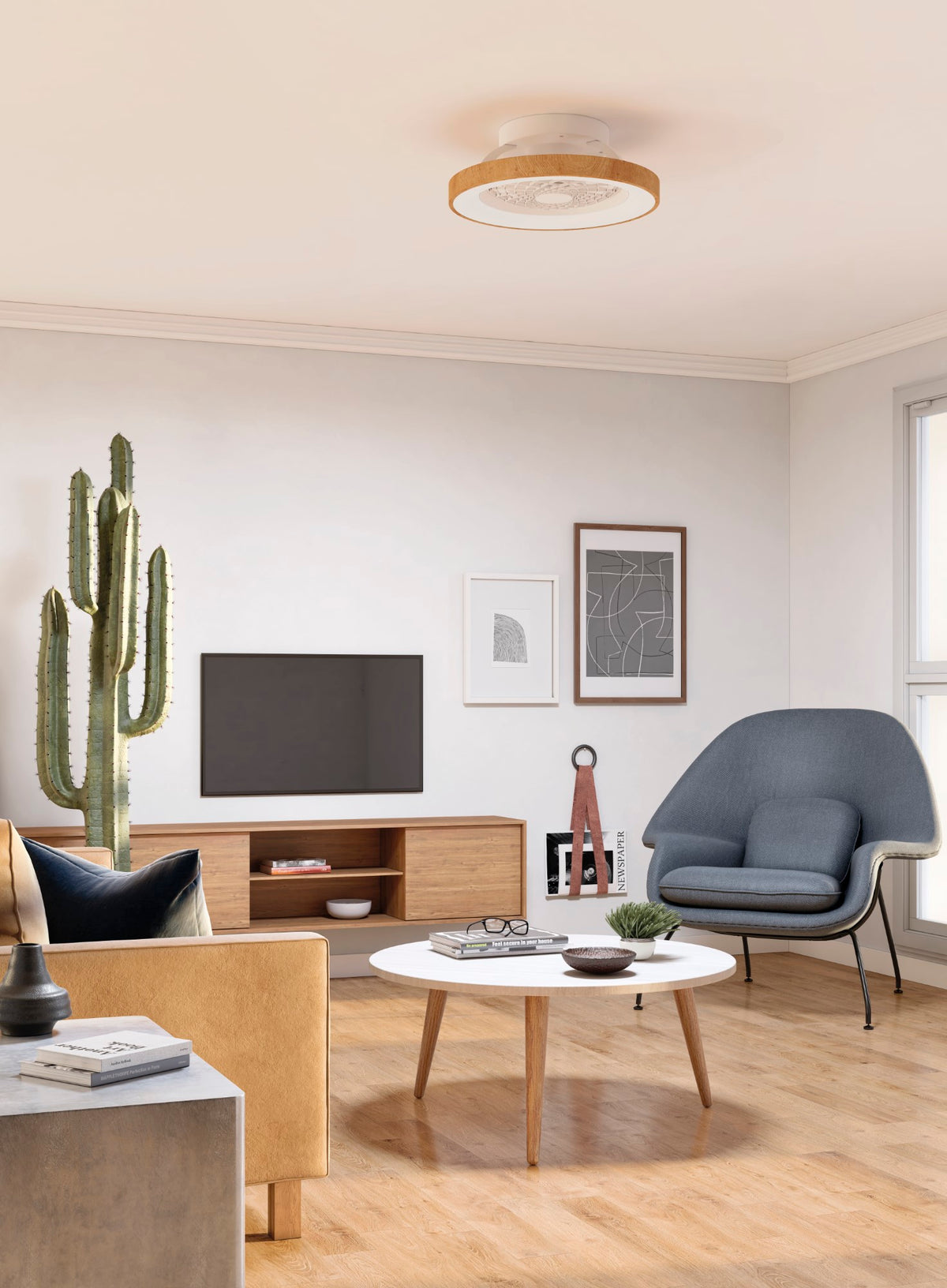 Tibet M7126 Ceiling Fan White/Wood