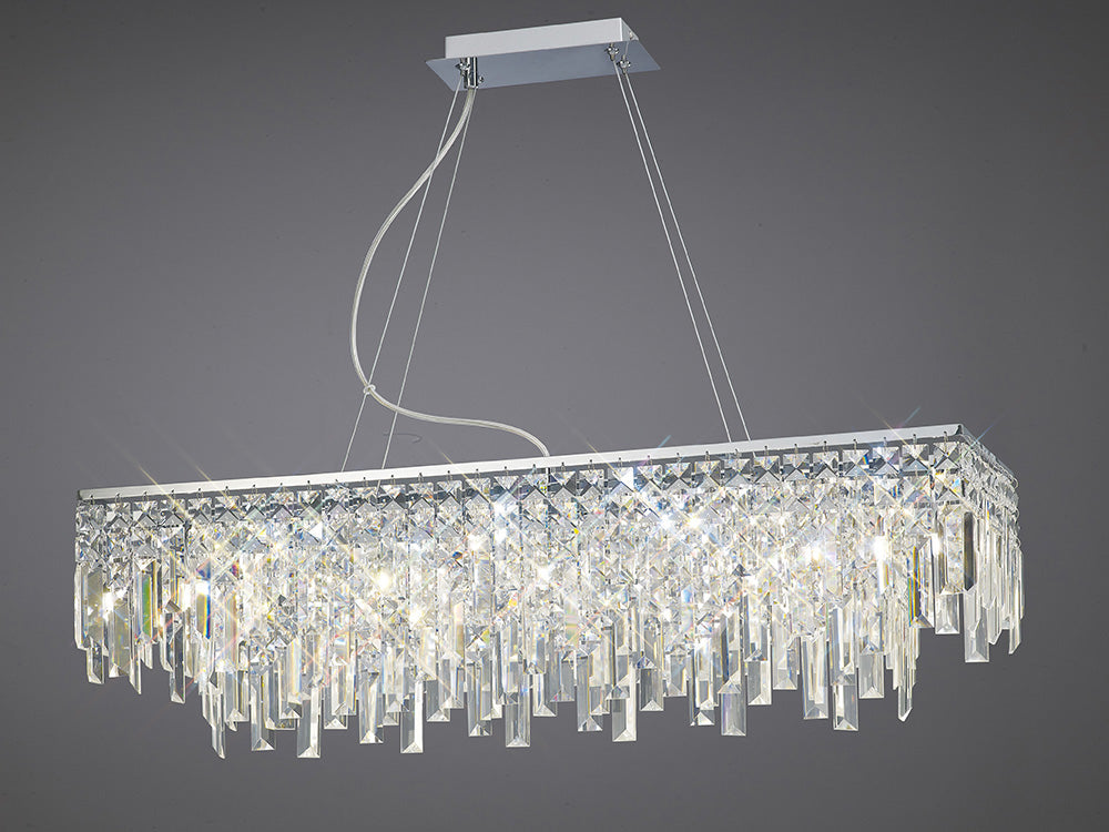 Diyas IL30255 Maddison Rectangular Pendant Polished Chrome