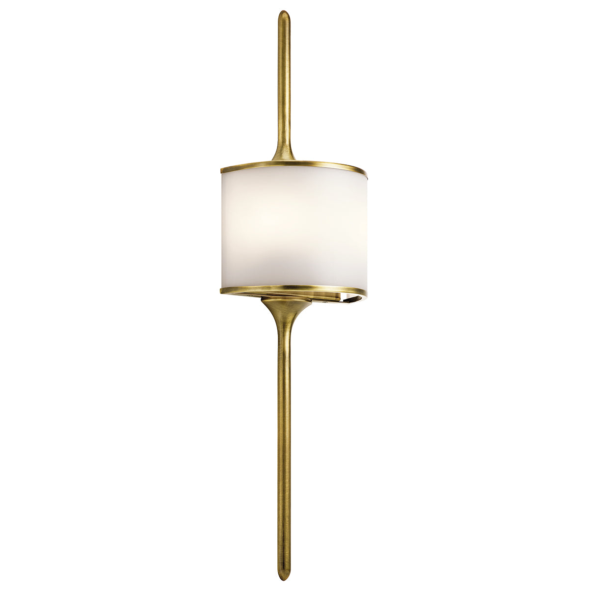 Elstead KL/MONA/L Kichler Mona Large Wall Ligh Natural Brass
