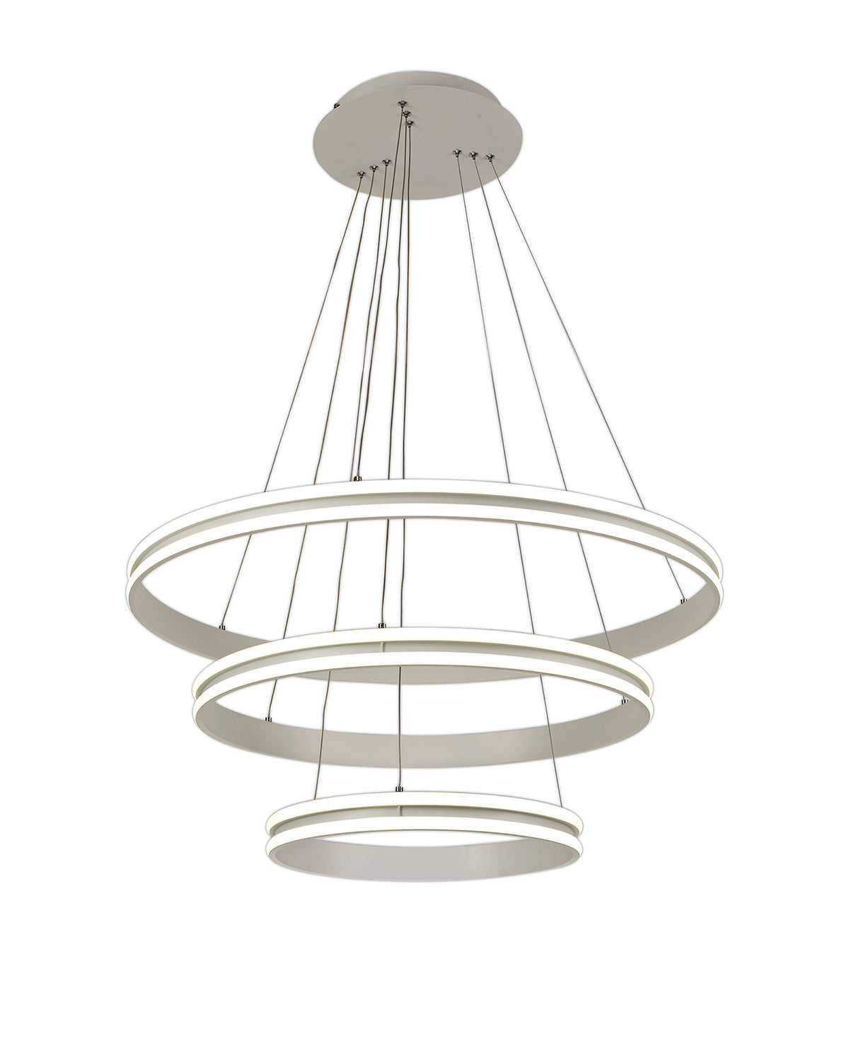 Nolte 3 Ring LED Pendant, Matt White, EM0777-HSA