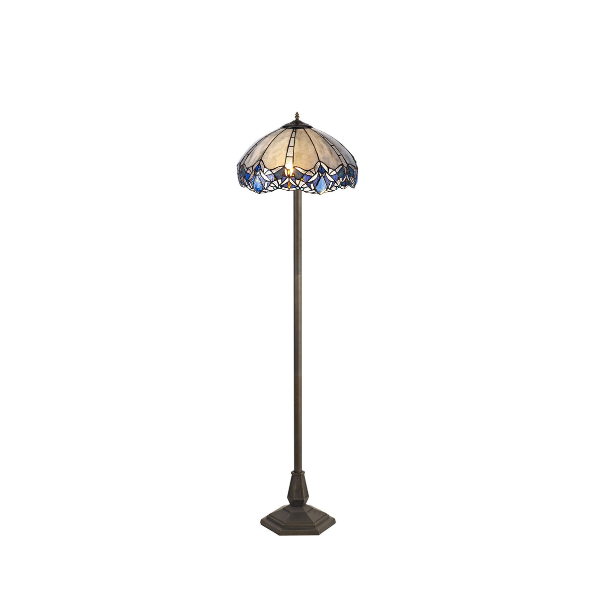 Normand 2 Light Octagonal Floor Lamp EM2610-KHSA