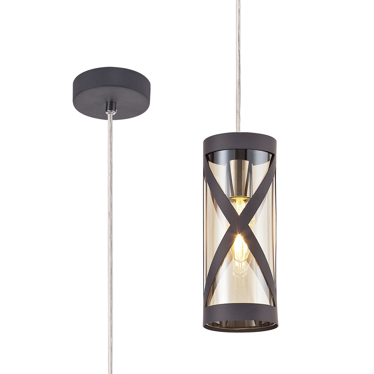 Novarro 1 Light Pendant  EM4118-HSA