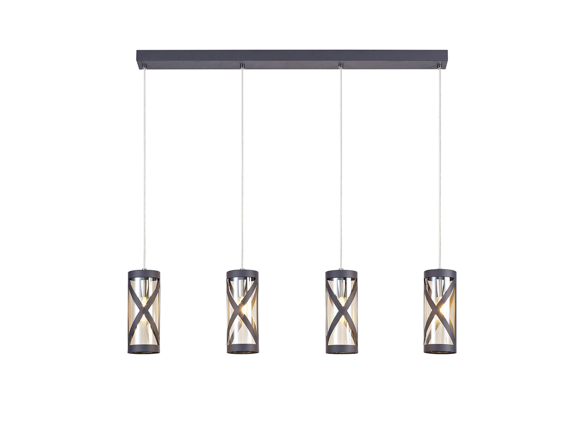 Novarro 4 Light Bar Linear Pendant  EM5118-HSA
