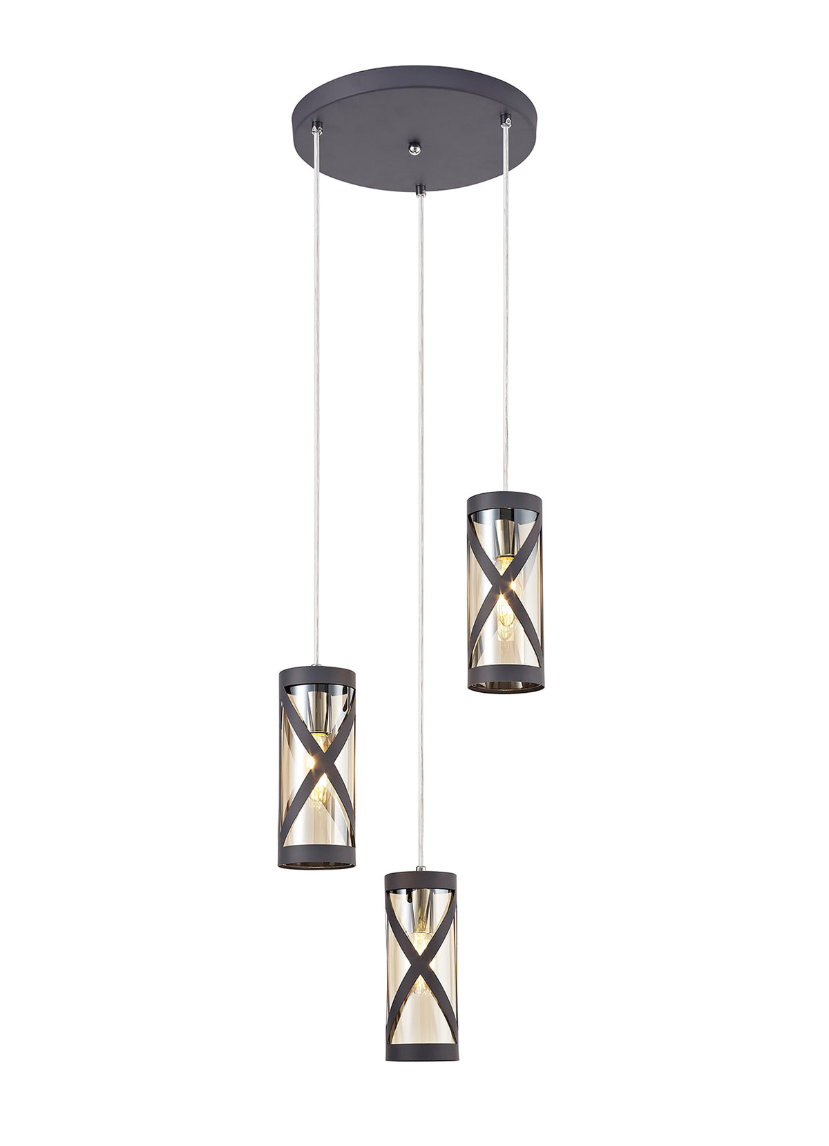 Novarro 3 Light Round Pendant EM6118-HSA