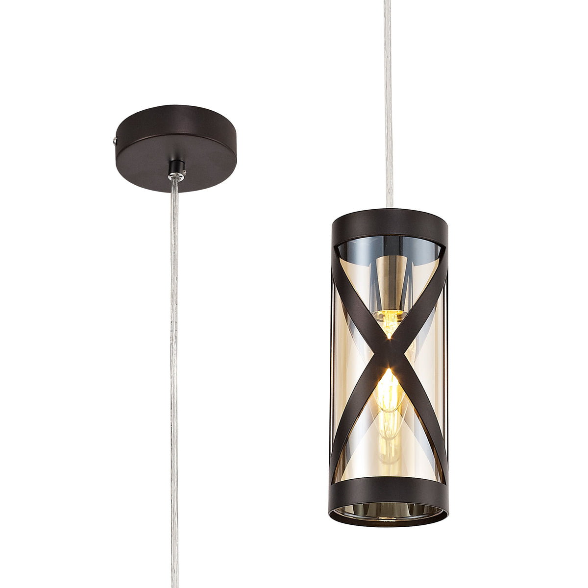 Novarro 1 Light Pendant  EM6418-HSA