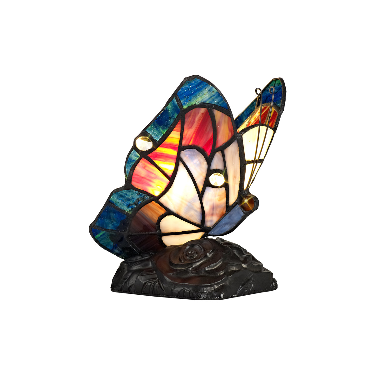 Pallette Tiffany Butterfly Table Lamp,  EM1037-HSA