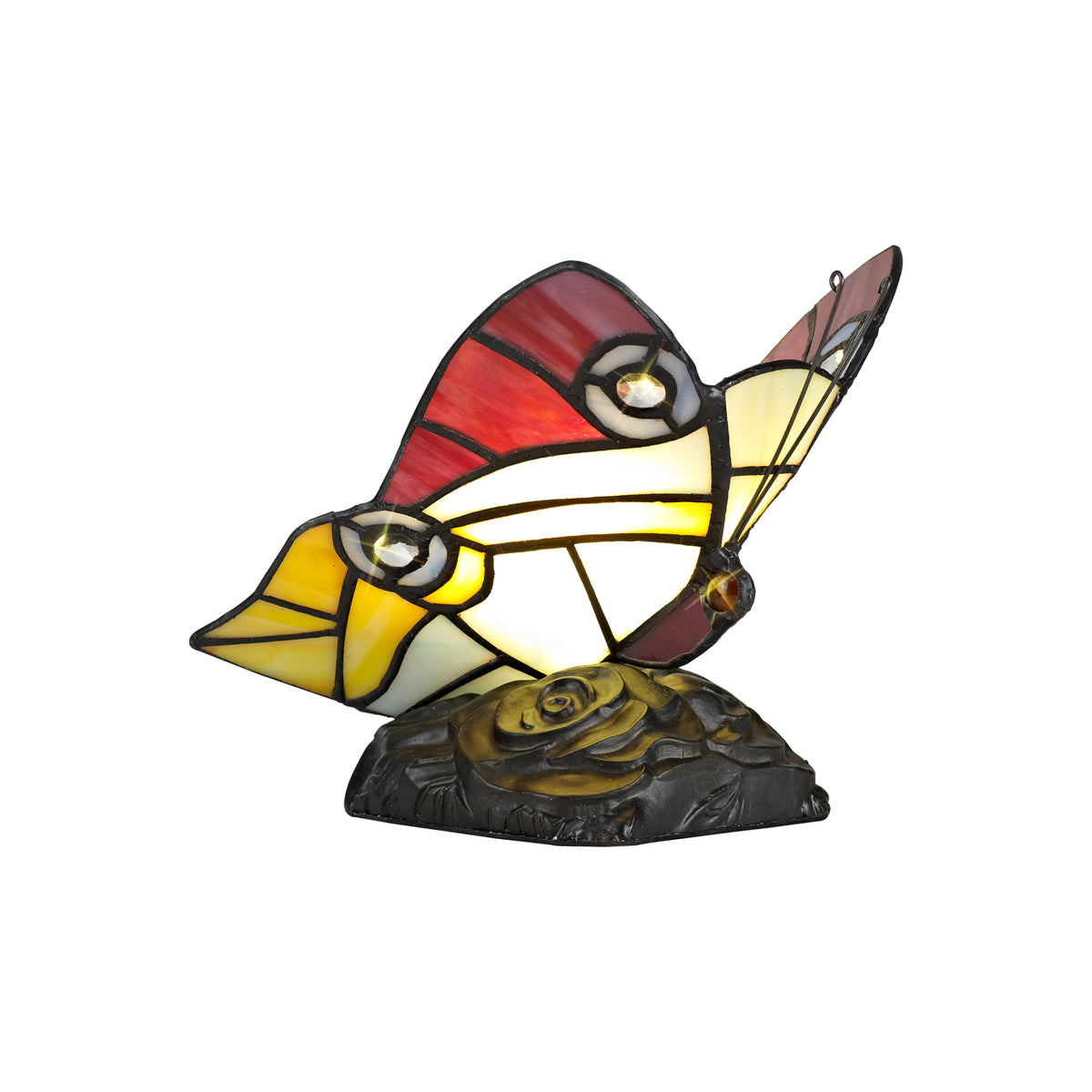 Pallette Tiffany Butterfly Table Lamp,  EM2037-HSA