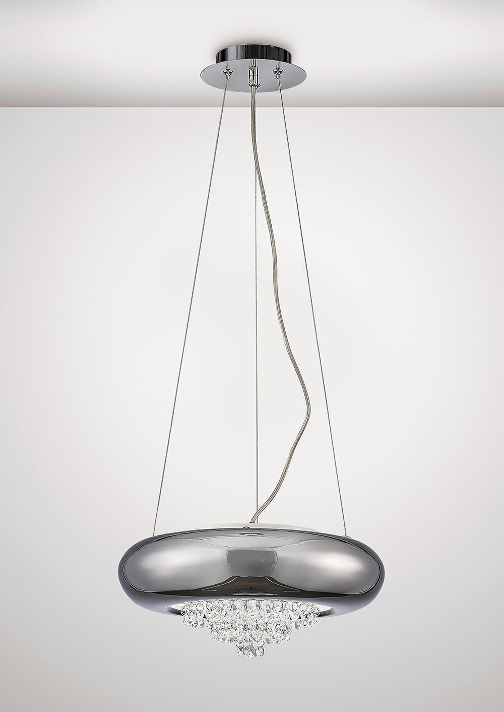 Diyas IL31563 Phyllis Large Pendant Chrome