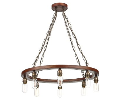 David Hunt SAD0883 Saddler Cartwheel 8 Light Pendant